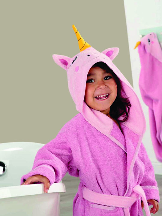 Unicorn Kid Hooded Bathrobe