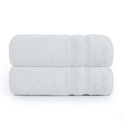White Zero Twist Egyptian Bath Towel Pack of 2 – 600 GSM | 70×130 cm