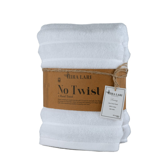 White - HL Zero Twist Hand Towel – 600 GSM | Premium Cotton (50×100 cm)