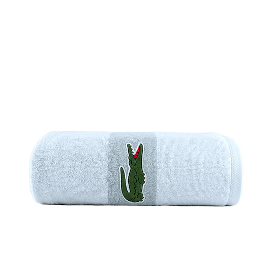 White - HL - Lacoste Bath Towel – 512 GSM | Premium Cotton (70×130 cm)