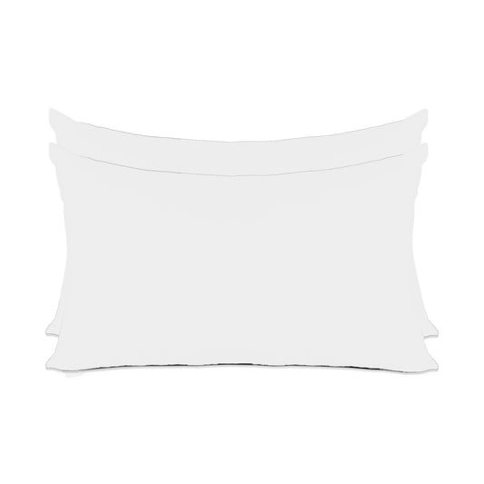White Luxury Hotel Collection Pillow Cover Set – 2 Pieces – 20" x 30" – 100% Cotton Sateen TC-200