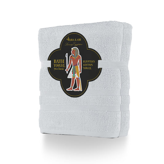 White Zero Twist Egyptian Bath Towel Pack of 2 – 600 GSM | 70×130 cm