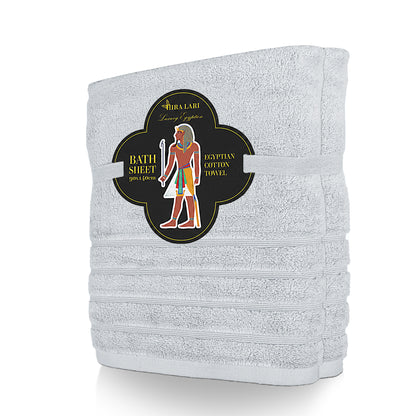 White Zero Twist Egyptian Bath Sheet Pack of 2 – 600 GSM | 90×140 cm