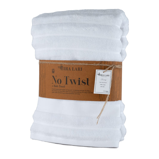 HL Zero Twist Bath Towel – 600 GSM | White | Premium Cotton (70×140 cm)