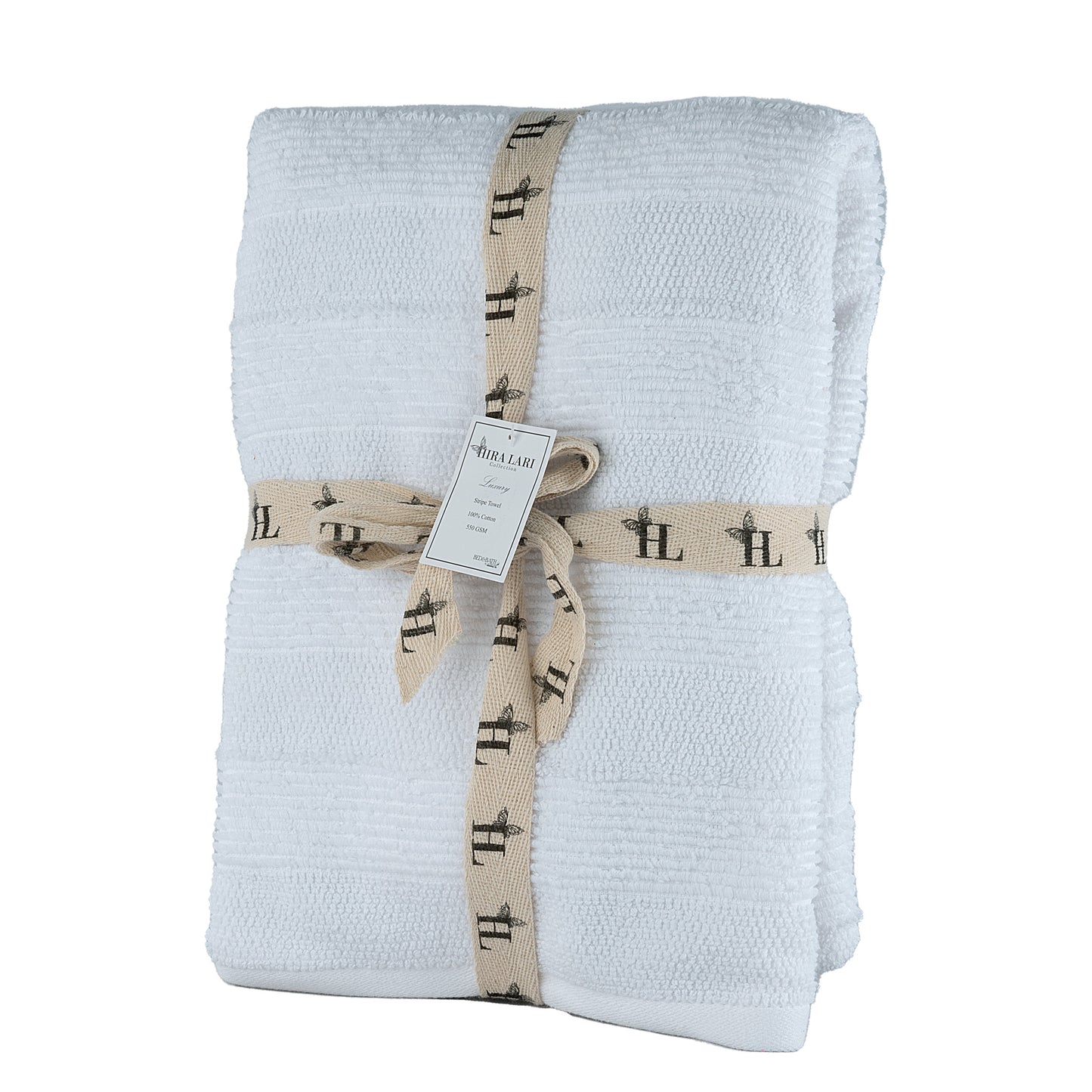 HL Park Lane Bath Towel – 550 GSM | White | Premium Cotton (70×140 cm)