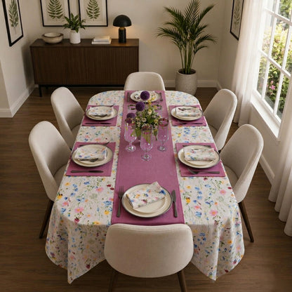 Pink – 6 Pcs Placemat Set | 19x13 Inches | 100% Cotton