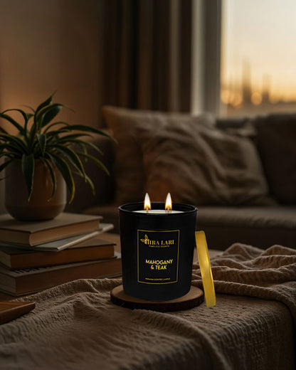 Mahogany & Teak – Deluxe Candle Jar