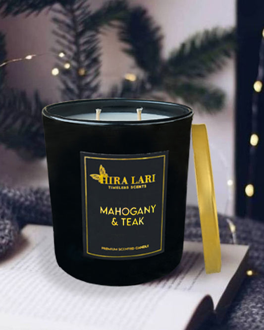 Mahogany & Teak Home Candle Jar – Medium
