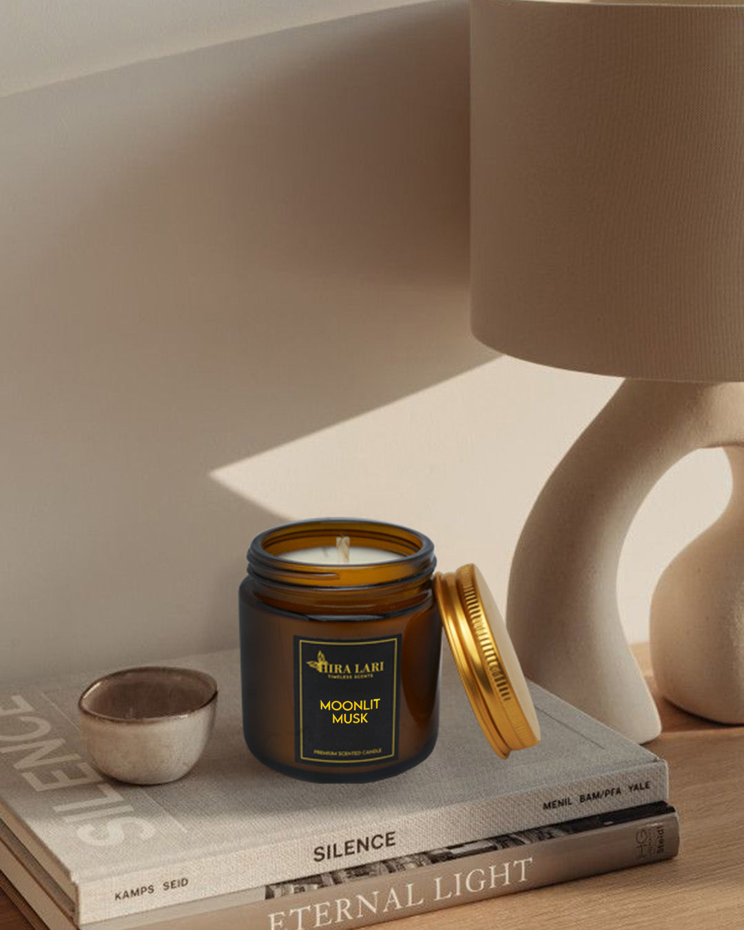 Moonlit Musk Amber Candle Jar – Small